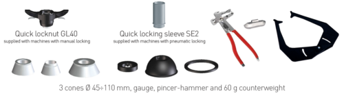 Utstyr som følger maskinen